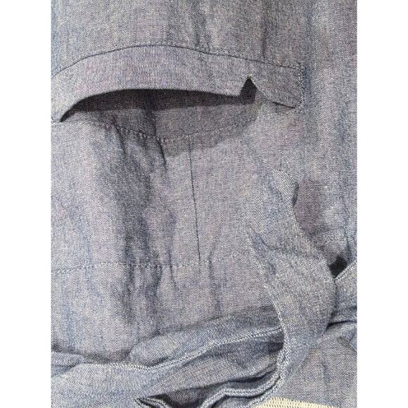 Wezc Cotton Blend Button Front Camp Romper Blue XS A003970 - Picture 13 of 13